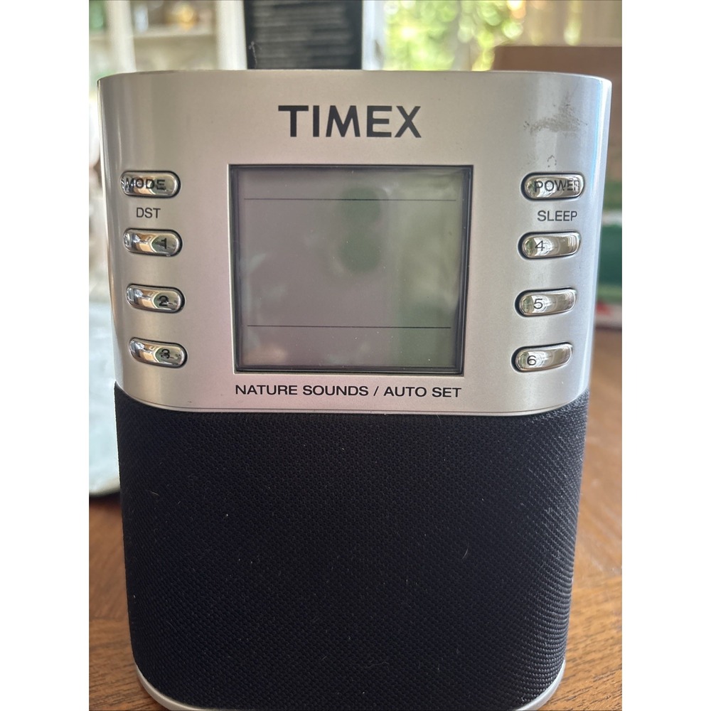 Timex T307S Digital Alarm Clock Radio LCD AM FM Dual w/ Preset & Nature Sounds
